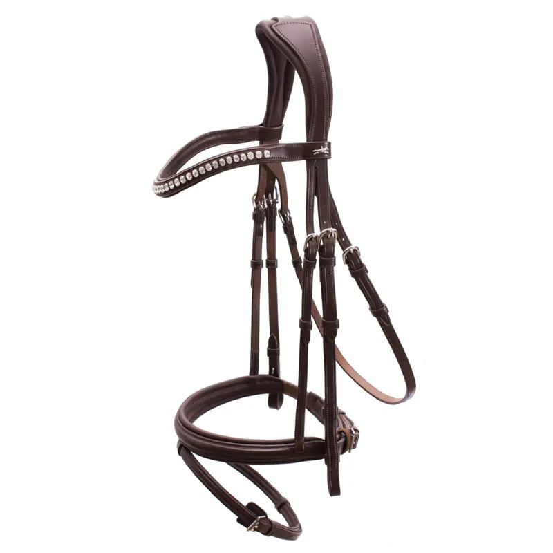 Schockemohle Rome Select Anatomical Bridle - Espresso With Silver